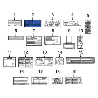 Toyota OE - A/C System Information Label