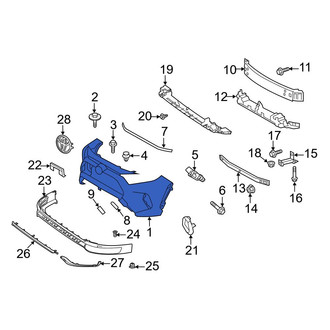 Toyota OE - Front Upper Bumper Cover