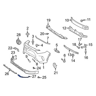 Toyota OE - Front Right Bumper Trim