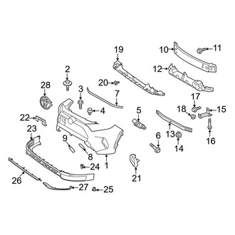 Toyota OE - Front Bumper & Grille - Bumper & Components
