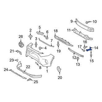 Toyota OE - Front Right Bumper Impact Bar Bracket