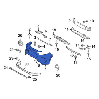 Toyota OE - Front Upper Bumper Cover