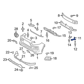 Toyota OE - Front Left Bumper Impact Bar Bracket