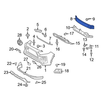 Toyota OE - Front Upper Bumper Impact Bar