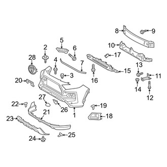 Toyota OE - Front Bumper & Grille - Bumper & Components (With Grille Bars)