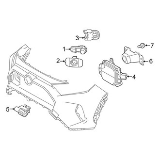 Toyota OE - Front Bumper & Grille - Electrical Components (Hybrid LE / Hybrid Limited / Hybrid SE / Hybrid XLE / Hybrid XLE Premium / Hybrid XSE / LE / Limited / XLE / XLE Premium)