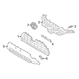 Toyota OE - Front Bumper & Grille - Grille & Components (Hybrid LE / Hybrid Limited / Hybrid SE / Hybrid XLE / Hybrid XLE Premium / Hybrid XSE / LE / Limited / XLE / XLE Premium)
