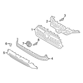 Toyota OE - Front Bumper & Grille - Grille & Components (With Grille Bars)