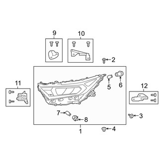 Toyota OE - Front Lamps - Headlamp Components (Multi-LED, North America Built)