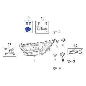 Toyota OE - Front Left Upper Inner Headlight Hardware Kit