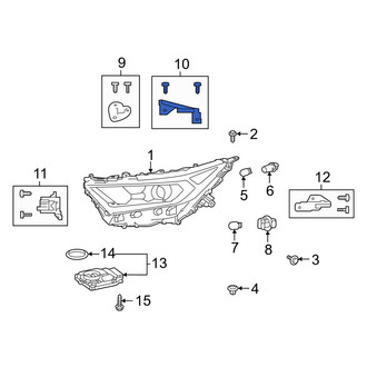 Toyota OE - Front Left Upper Inner Headlight Hardware Kit