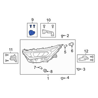 Toyota OE - Front Right Upper Inner Headlight Hardware Kit