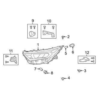 Toyota OE - Front Lamps - Headlamp Components (Japan Built, Multi-LED), (Hybrid LE / LE)
