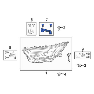 Toyota OE - Front Left Upper Outer Headlight Hardware Kit