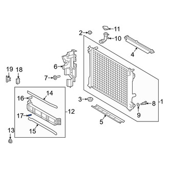 Toyota OE - Center Lower Radiator Shutter Seal