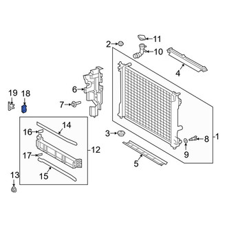 Toyota OE - Front Radiator Support Air Deflector Actuator