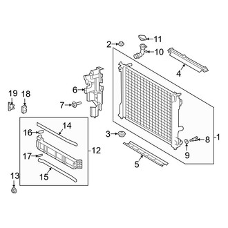 Toyota OE - Cooling - Radiator & Components (Radiator & Mounting), (Hybrid LE / Hybrid Limited / Hybrid XLE / Hybrid XSE)