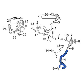 Toyota OE - Left Radiator Coolant Hose