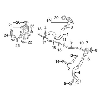 Toyota OE - Cooling - Radiator & Components (Reservoir & Hoses), (Hybrid LE / Hybrid Limited / Hybrid XLE / Hybrid XSE)