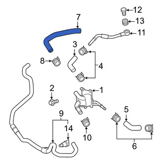 Toyota OE - Left Radiator Coolant Hose