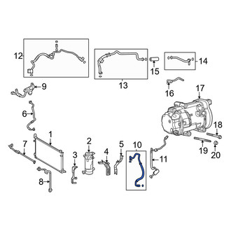 Toyota OE - Front A/C Refrigerant Suction Hose