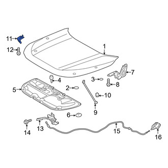 Toyota OE - Hood & Trunk Prop Rod Bracket