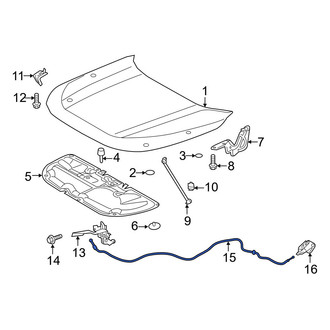 Toyota OE - Front Hood Release Cable