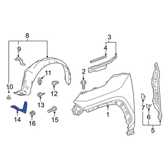 Toyota OE - Front Left Fender Liner Extension
