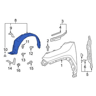 Toyota OE - Front Left Fender Splash Shield