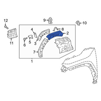 Toyota OE - Front Right Fender Rail