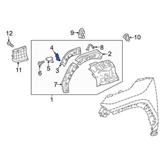 Toyota OE - Front Left Fender Rail Mount Plate