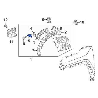 Toyota OE - Right Fender Rail Reinforcement Bracket