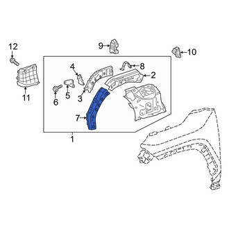 Toyota OE - Front Right Fender Apron Reinforcement