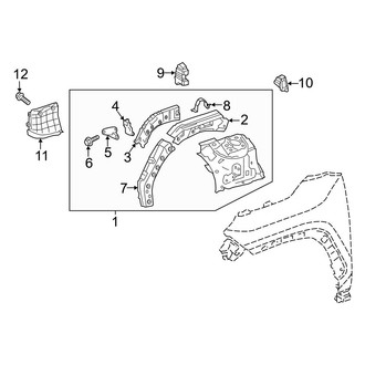 Toyota OE - Fender - Structural Components & Rails (Apron & Components, North America Built)