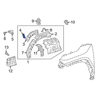 Toyota OE - Front Right Fender Rail Mount Plate