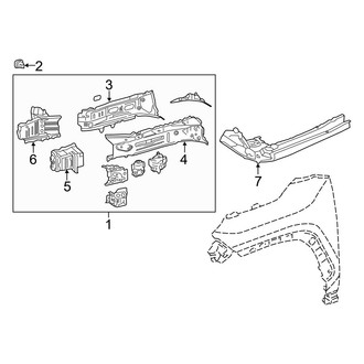 Toyota OE - Fender - Structural Components & Rails (North America Built, Rails & Components)