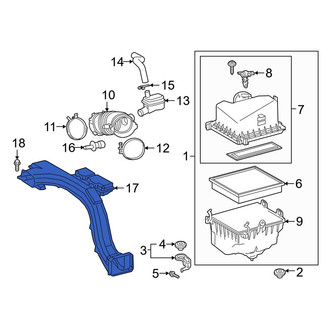 Toyota OE - Front Engine Air Intake Hose