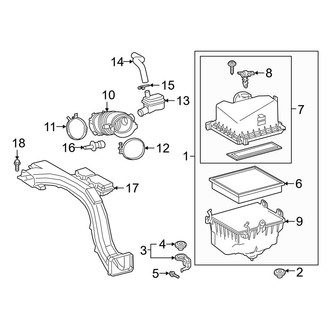Toyota OE - Engine / Transaxle - Air Intake (Adventure / LE / Limited / TRD Off-Road / XLE / XLE Premium)
