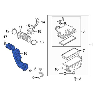 Toyota OE - Front Engine Air Intake Hose