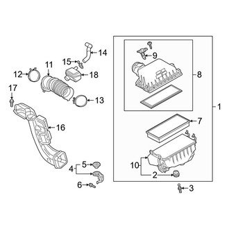 Toyota OE - Engine / Transaxle - Air Intake (Hybrid LE / Hybrid Limited / Hybrid XLE / Hybrid XSE)