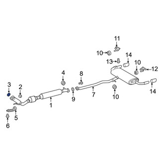 Toyota OE - Rear Catalytic Converter Gasket