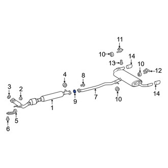 Toyota OE - Rear Exhaust Muffler Gasket