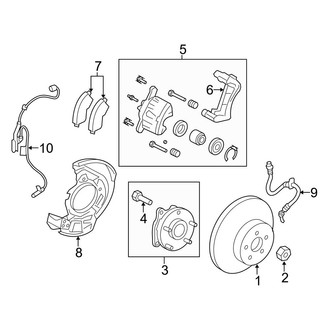 Toyota OE - Front Suspension - Brake Components
