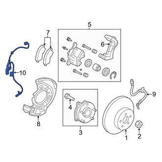 Toyota OE - Front Left ABS Wheel Speed Sensor