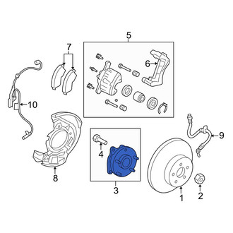 Toyota OE - Front Wheel Bearing and Hub Assembly