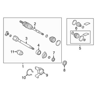 Toyota OE - Front Suspension - Drive Axles (AWD)