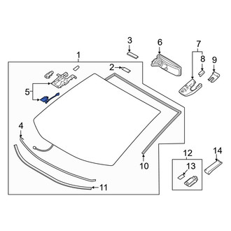 Toyota OE - Front Interior Rear View Mirror Mounting Base