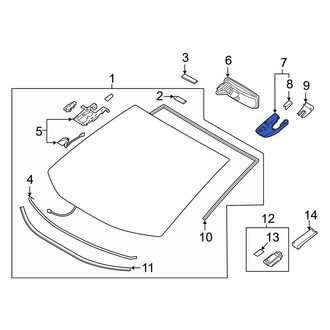 Toyota OE - Front Interior Rear View Mirror Cover
