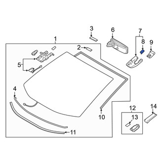 Toyota OE - Interior Rear View Mirror Cover Clip