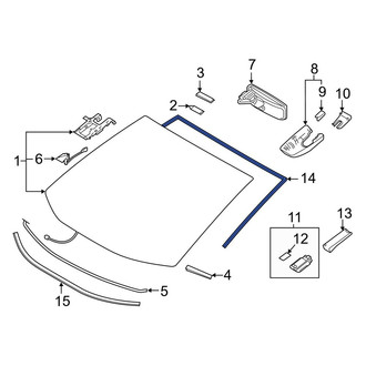 Toyota OE - Front Upper Windshield Molding